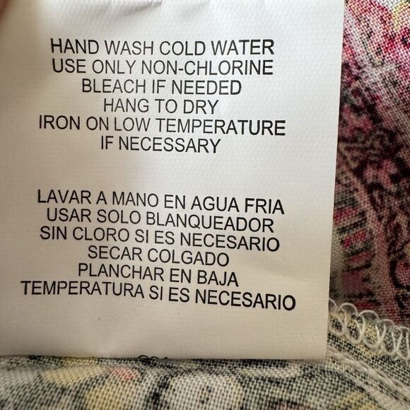 Anthropologie Fig & Flower Floral Top Medium Boho Artsy Red Colorful Peasant - Picture 5 of 8